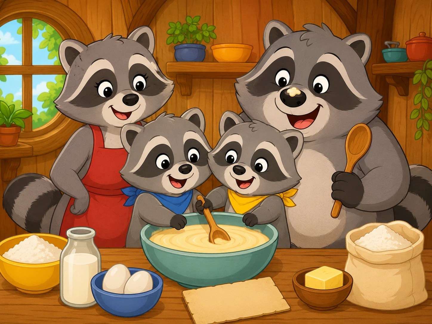 Cover of Rocky und Mila: Familie Waschke backt einen Kuchen