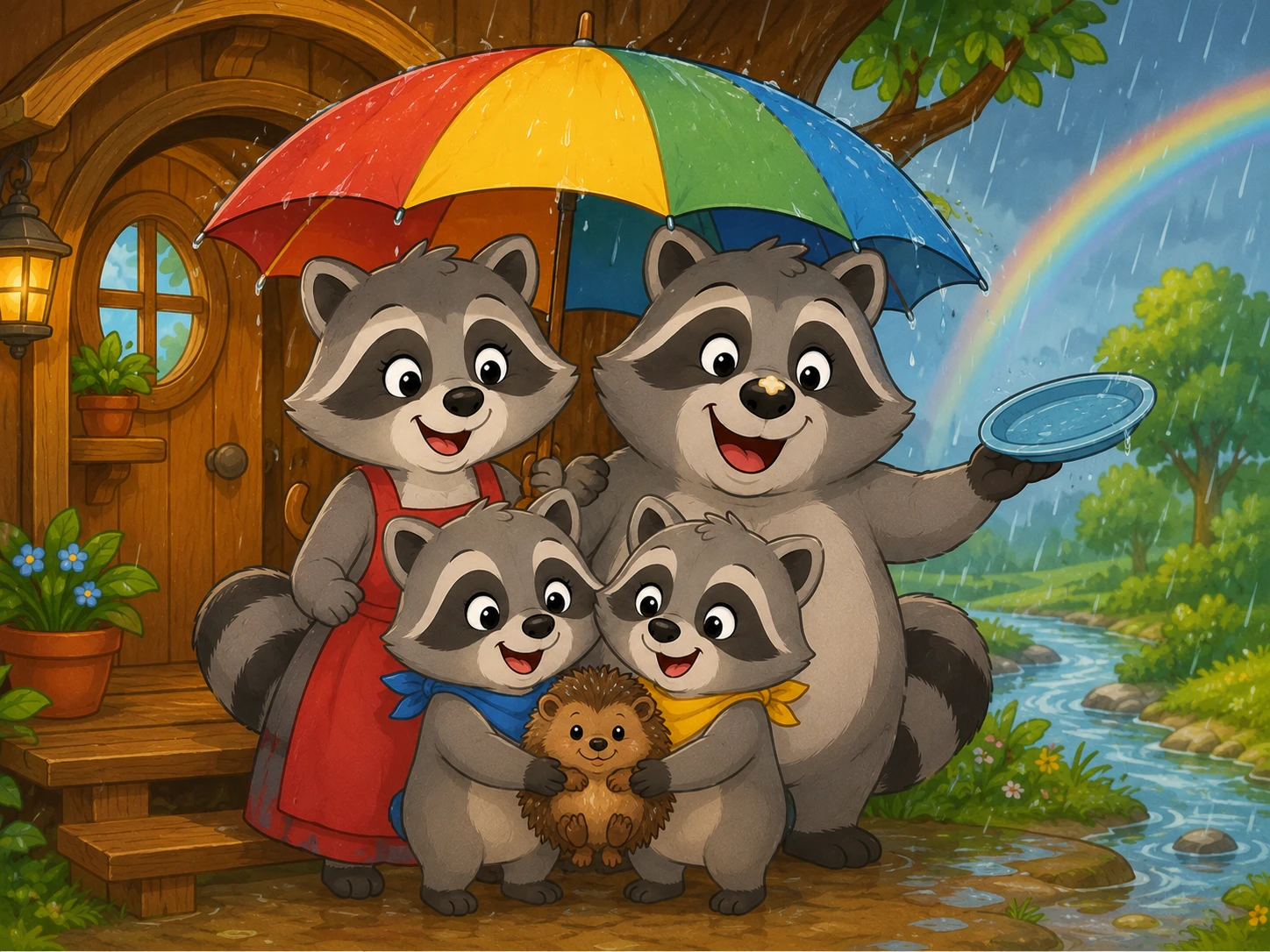 Cover von Rocky und Mila: Familie Waschke und der große Regentag
